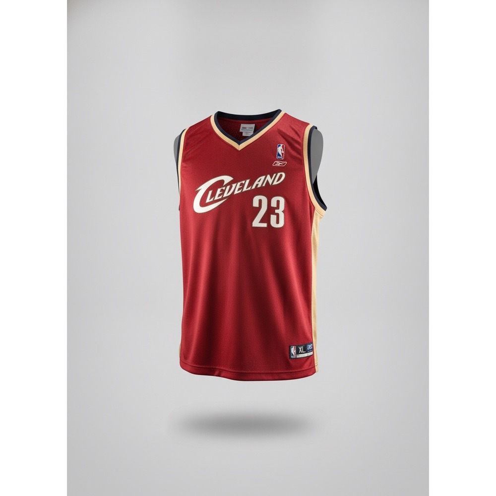 LeBron James Cleveland Cavaliers Reebok NBA Jersey Maroon Gold 23 Kids XL